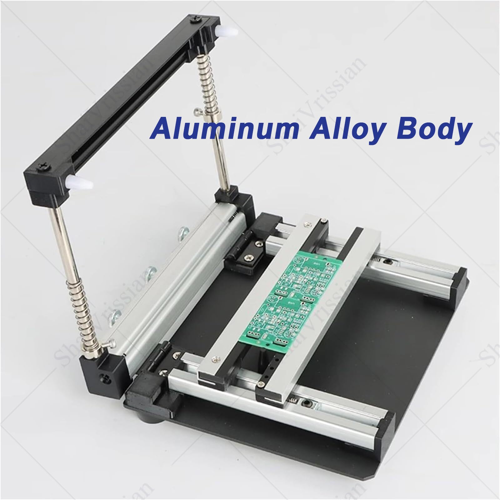 Impresora de pasta de soldadura de malla de acero, impresión de precisión para producción de lotes pequeños, mesa de pasta de soldadura manual de 20 x 20 pulgadas
