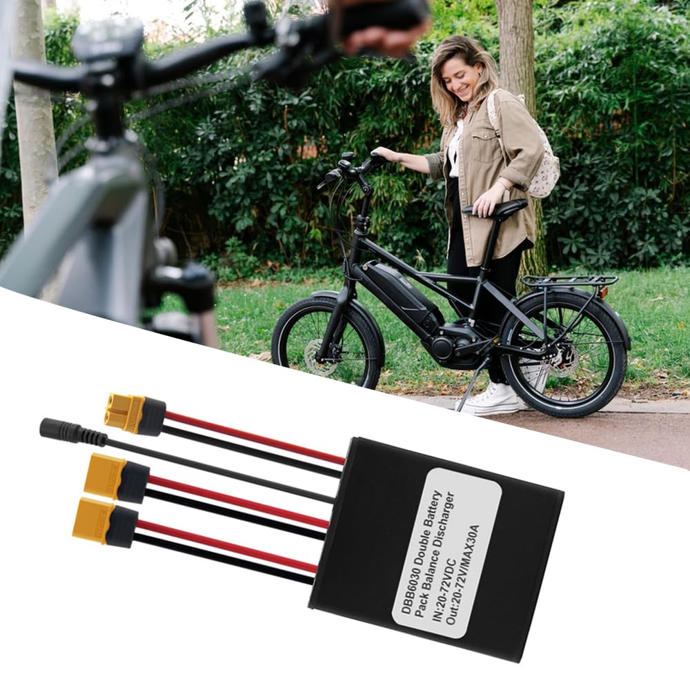 Adaptador Nutriess Dual Battery Connector, 20 V a 72 V, 40 A, bicicleta eléctrica, convertidor de doble batería, balance de paquete, adaptador de conexión, (40 A)