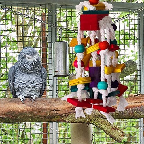 RANYPET Bird Chewing Toy - Parrot Cage Bite Toys Wooden Block Bird Parrot Toys for Small and Medium Parrots and Birds