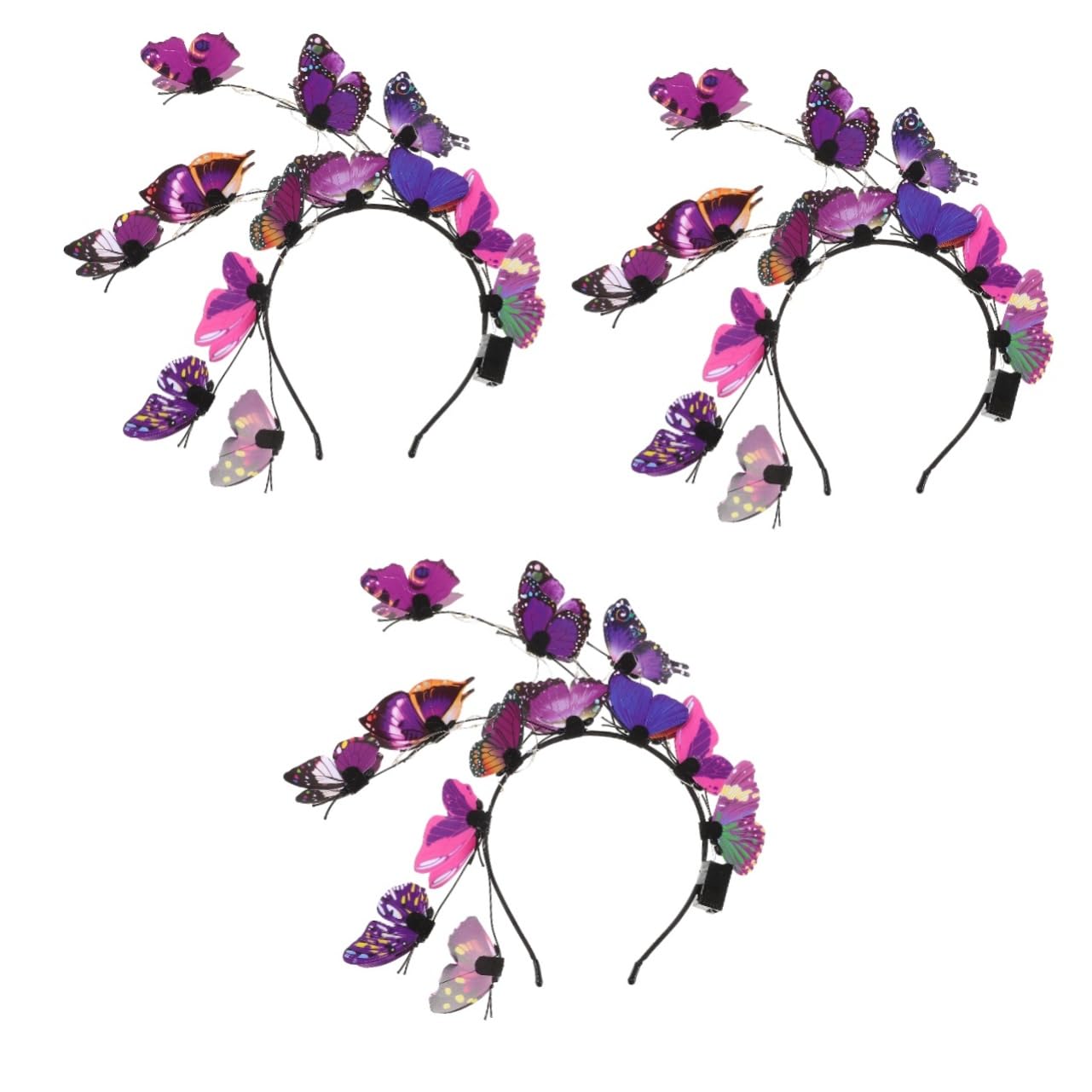 Didiseaon 3 Piezas diadema de diademas novia tiara Decorar accesorios para el cabello para niñas accesorios para el cabello brillar sombrerería verde venda Perder