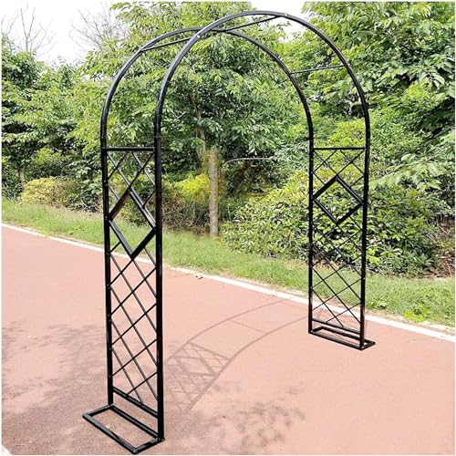 Arco de jardín resistente independiente negro de 280x230 cm para enredaderas 2