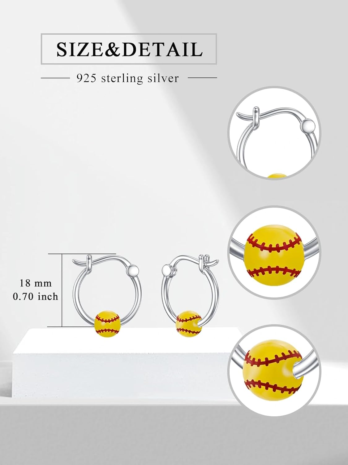 925 Sterling Silver Animal Stud Sports Hoop Earrings Jewelry Mothers Day Gifts for Women