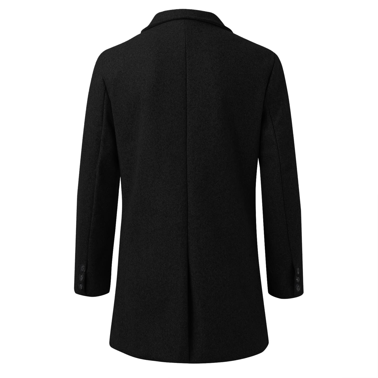 Kobilee Doppiopetto Uomo Taglie Forti Invernale Autunno Doppio Petto Elegante Lungo Slim Fit Cappotto di Lana Giacca a Vento Giubbotto Classico Vintage Trench Soprabito Parka Business