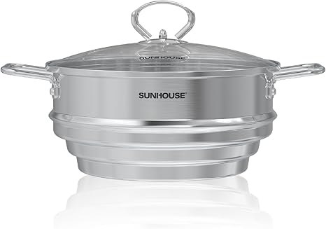 SUNHOUSE 5 Quart Stainless Steel Steamer Insert SUNHOUSE 5 Quart Stainless Steel Steamer Insert