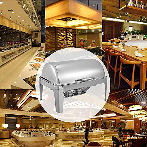 Ensemble de réchaud 9L chafing dish de qualité supérieure avec casseroles d'eau - 8