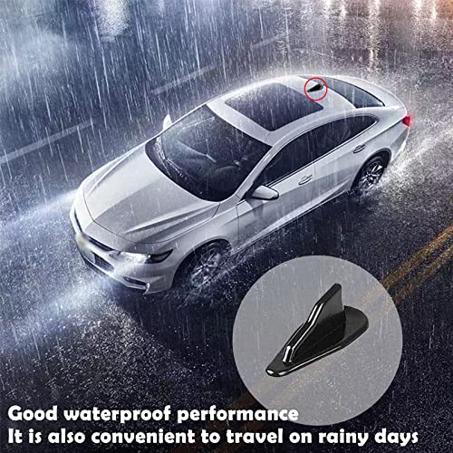 QODOLSI 10 PCS Diffuser Shark Fin Kit, Car Roof Shark Fins Spoiler Wing Splitter, Stick-on Spoiler Roof Air Vortex Aerial Decorative, for Car Truck SUV (Black #100) - Thumbnail 3