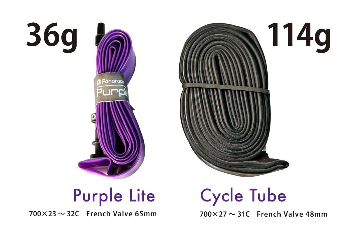 Panaracer Presta Valve Bicycle Tube - 1.3 Inch (32mm) Width, 700c Diameter, Butyl Rubber, For W/O Rims - View #2