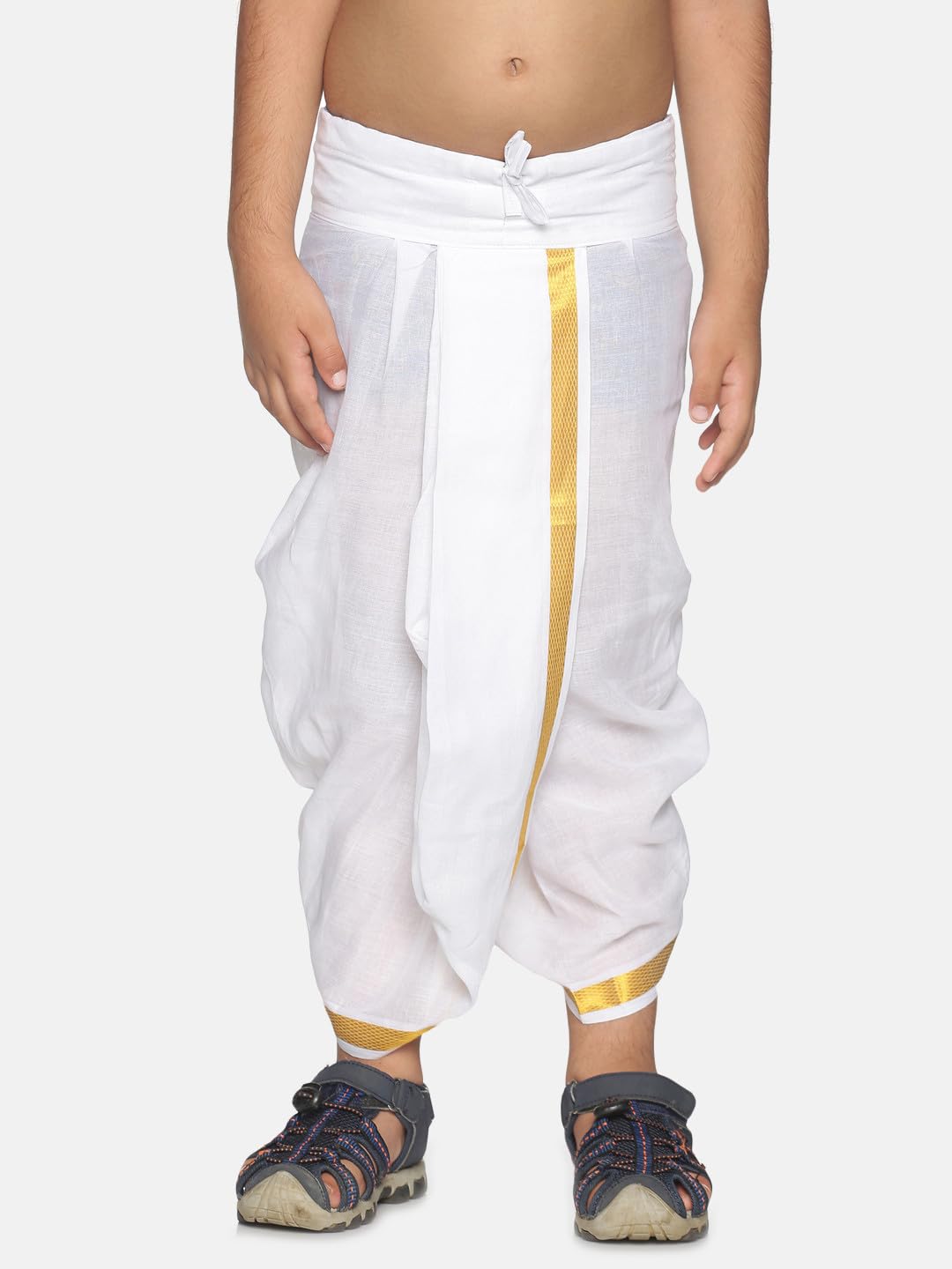 SETHUKRISHNA Boys Solid White Colour Cotton Dhoti Pant (BD010405) (4-5 Year) (Solid White) - Image 6 thumbnail