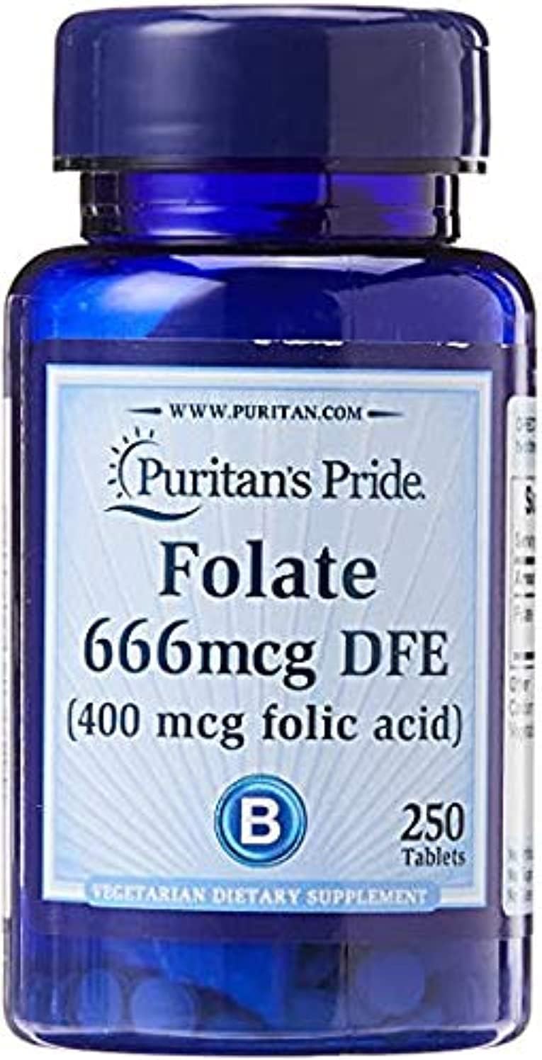 QHP Puritan Pride Folic Acid 400mcg Tablets 250's