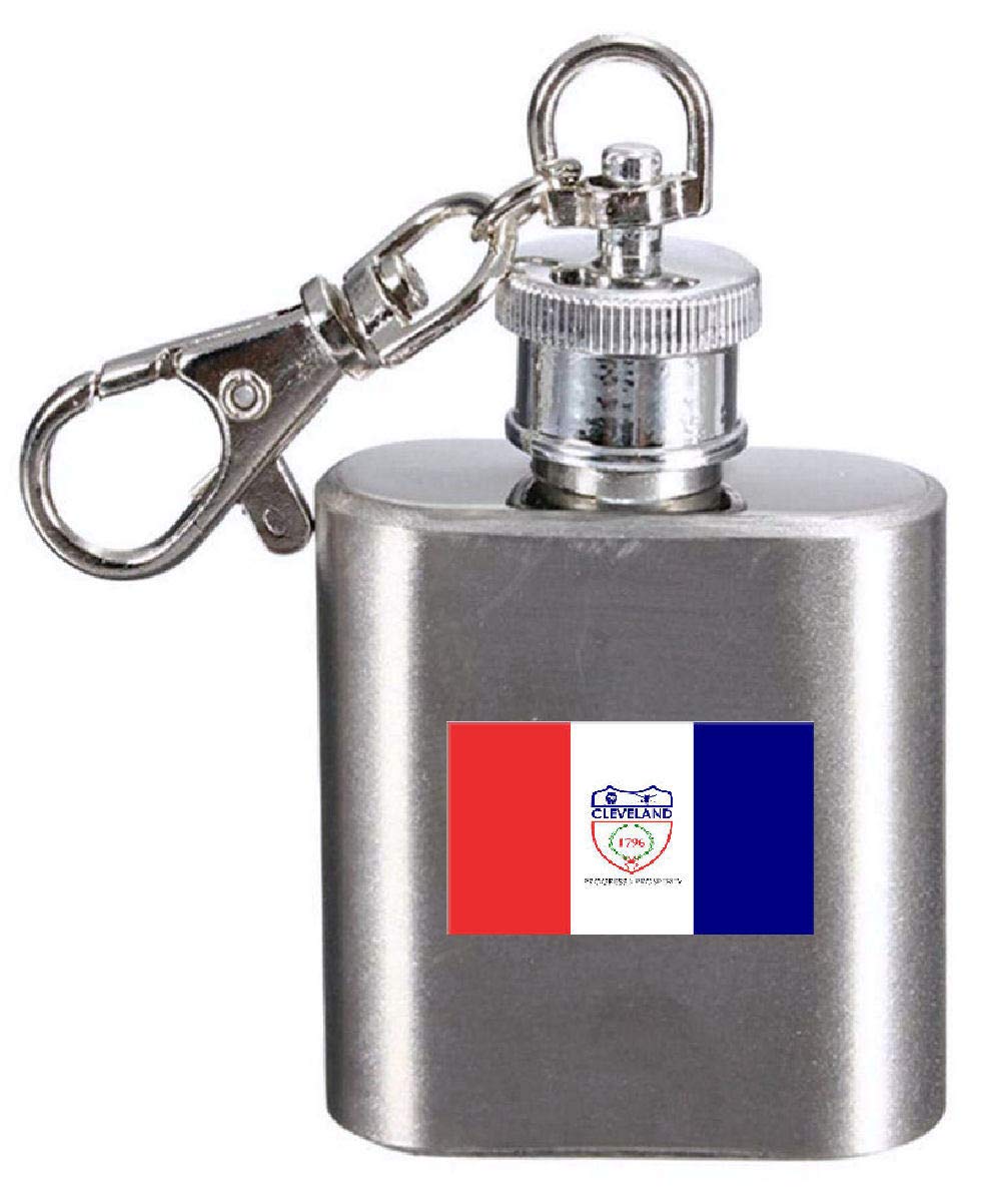 Flasque porte-clés Cleveland drapeau USA en acier pour clé