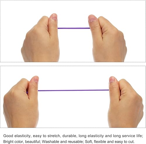 Vista 265 de PATIKIL Cuerda elástica elástica de 1/8 pulgadas, 11 yardas (0.118 in x 32.8 ft), color verde militar para manualidades, correas de gancho