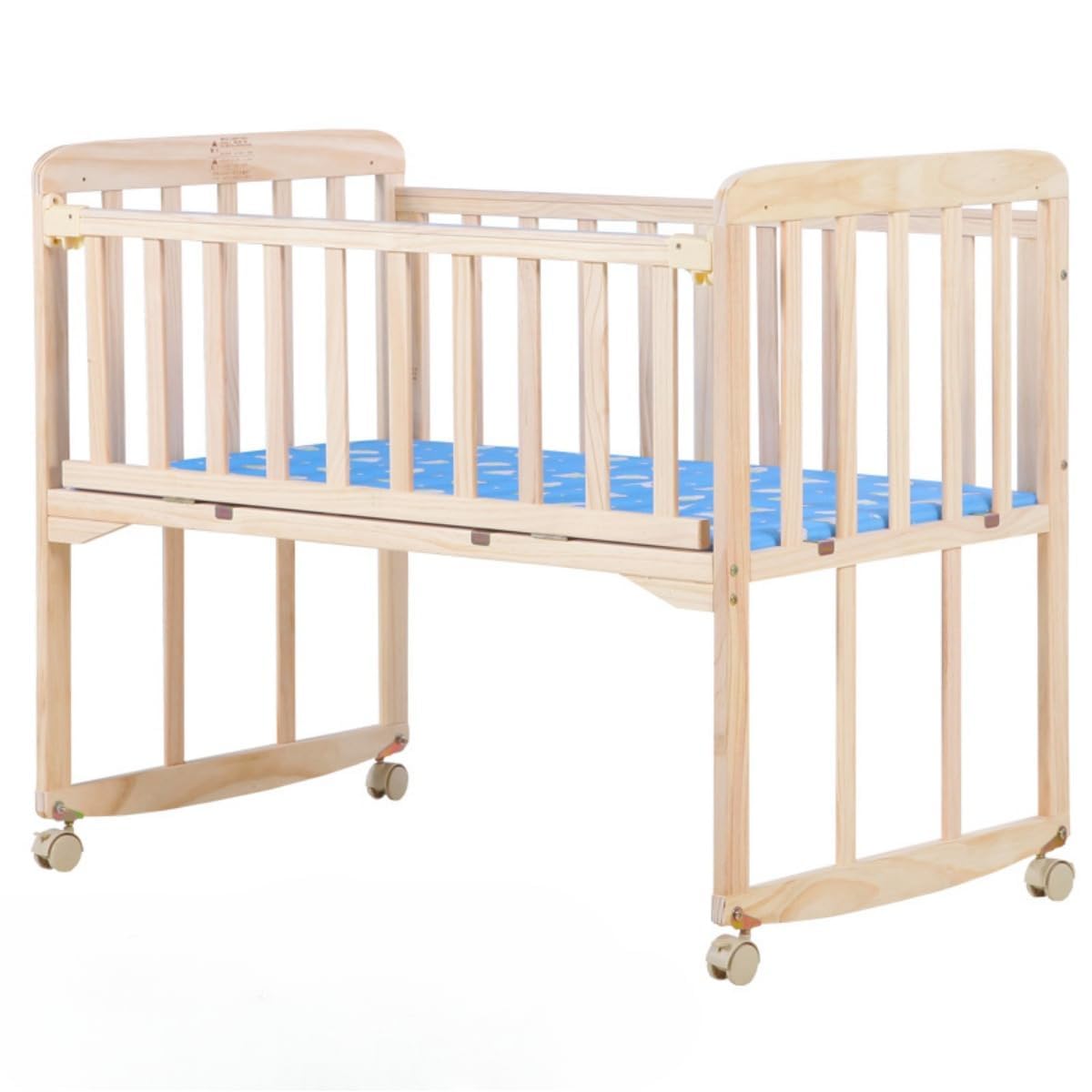 Amazon.co.jp: Riuuyyi ベビーベッド 木製 新生児 添い寝ベッド 