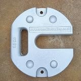 Crocodile Trading One Pair (2x 13kg) Cast Iron Weighted Feet for Heavy Duty Popup Gazebos, Market Stalls, Instant Shelters.Extra Wide Leg Diameters Upto 52mm! - Image 2