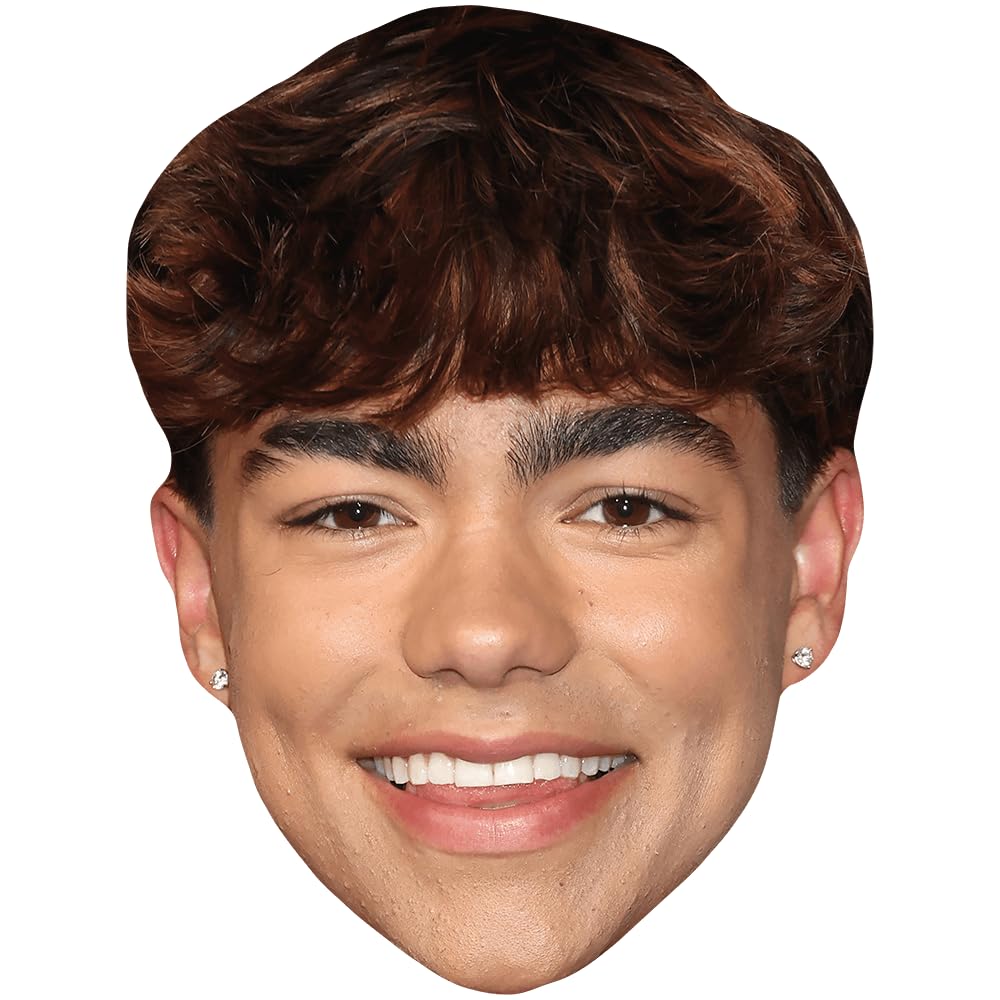Malachi Barton (Smile) Celebrity Mask, Flat Card Face, Fancy Dress Mask