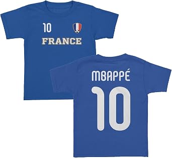 France Mbappe 10 Inspired Soccer Jersey Style 2-Side Toddler T-Shirt