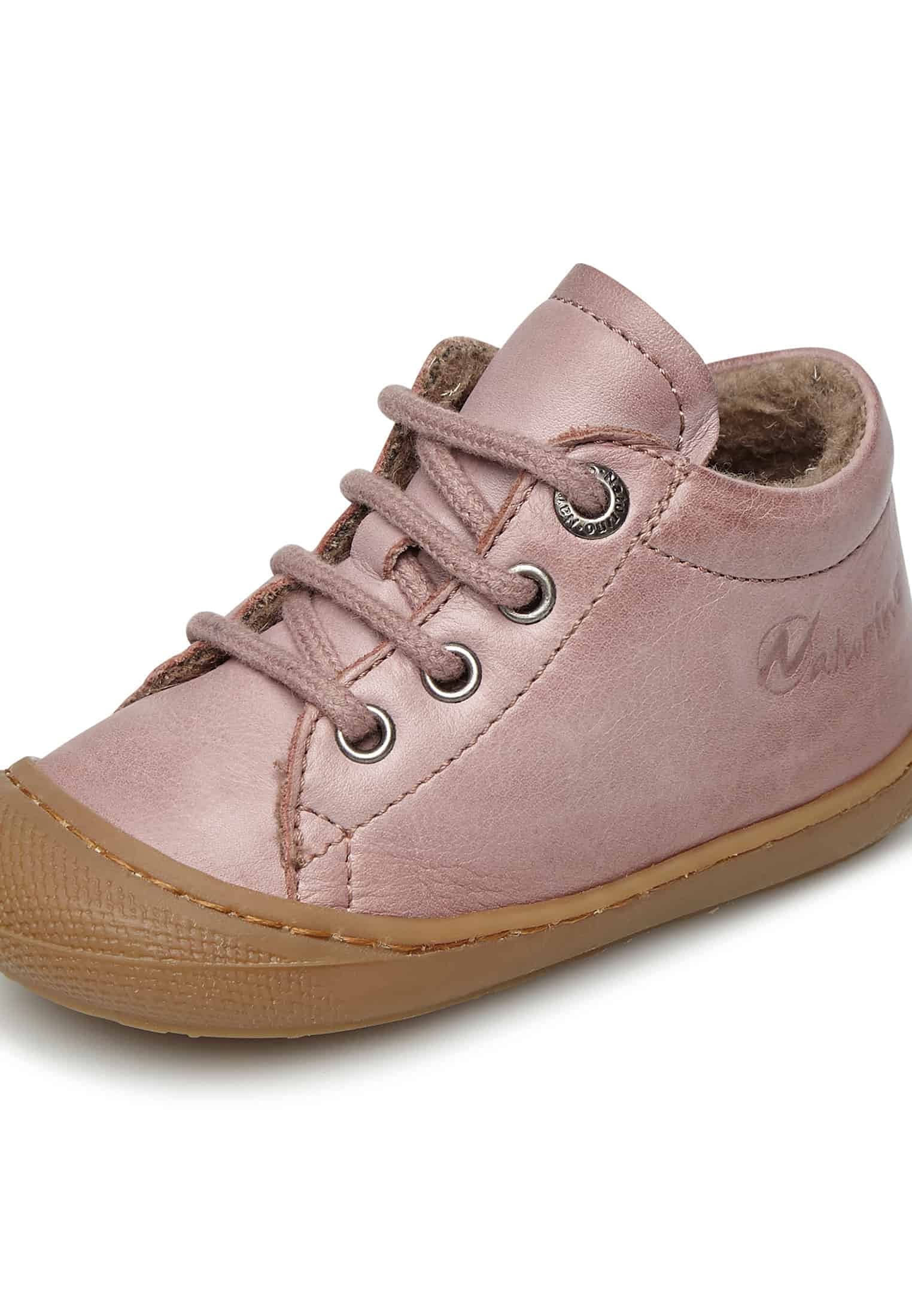 Naturino Scarpine Primi Passi in Nappa con Fodera in Lana, Rosa Chiaro- 26