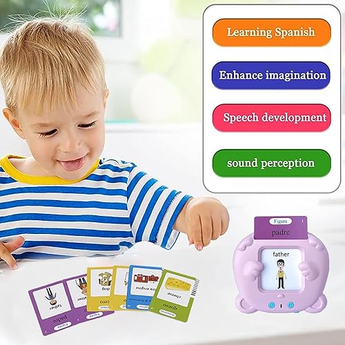 Miniatura 2 de RT&BS Tarjetas didácticas para niños pequeños, tarjetas didácticas bilingües en inglés para niños, aprendizaje de español para niños, regalos