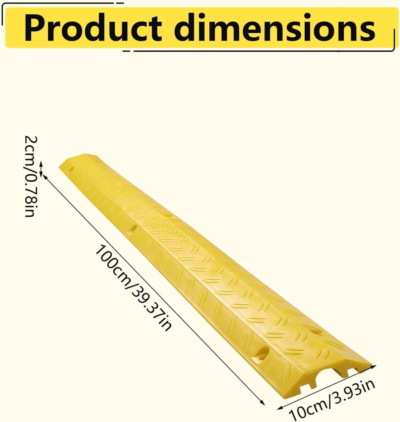 Driveway Hose Protector | Power Wire Protector Ramp | Office Wire Cord Cover,for Driveway Sidewalk Garage Garden Office Hotel Road Walkway