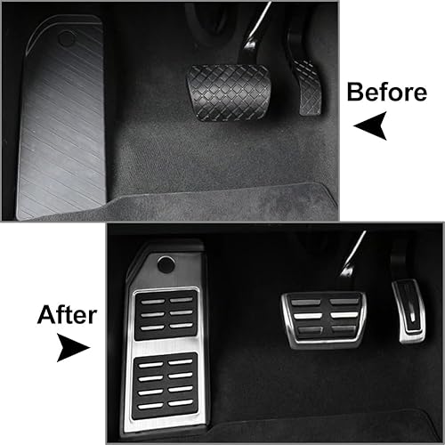 Miniatura 3 de LIRU LHD - Cubierta de pedal de freno de freno de acero inoxidable para Audi Q7 2016-2022 Q8 2019-2022 para VW para TOUAREG 2019-2022 solo para