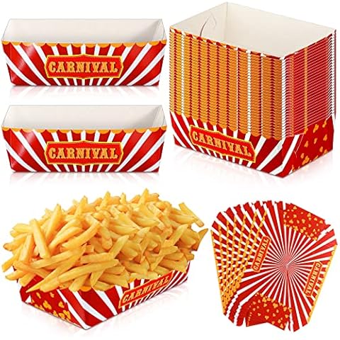 Carnival Party Supplies Paper Food Trays Cover