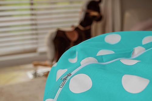 Miniatura 134 de WEKAPO - Puf con cremallera para guardar juguetes de peluche, hecho de lona de algodón de alta calidad, extragrande de 38 pulgadas, ideal para los