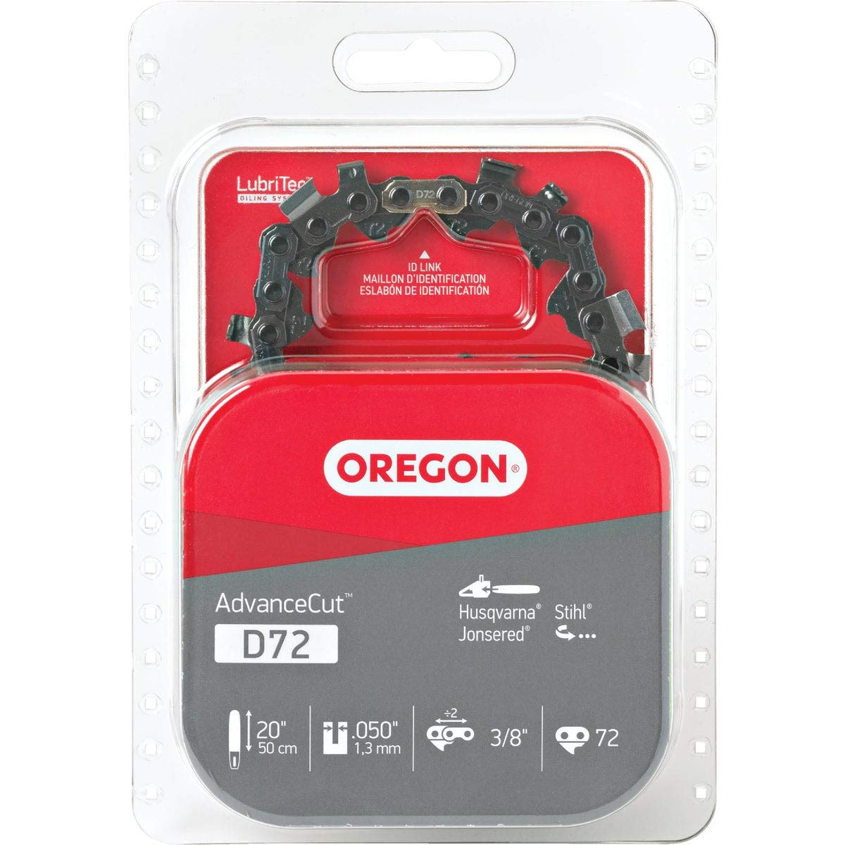 Amazon.com : Oregon D72 AdvanceCut Chainsaw Chain for 20-Inch Bar