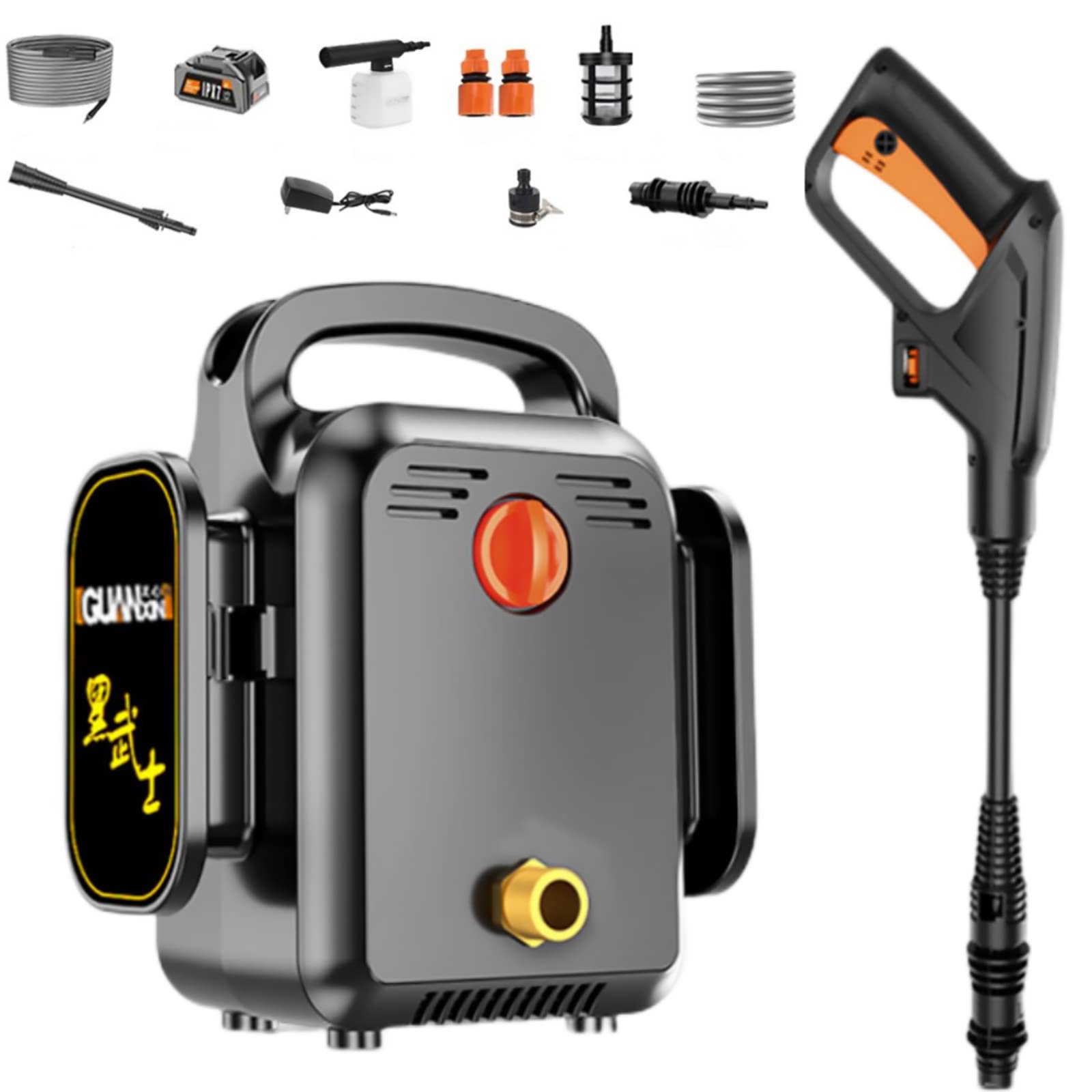 Nettoyeur Haute Pression portable avec Batterie 21V idéal pour lavage auto