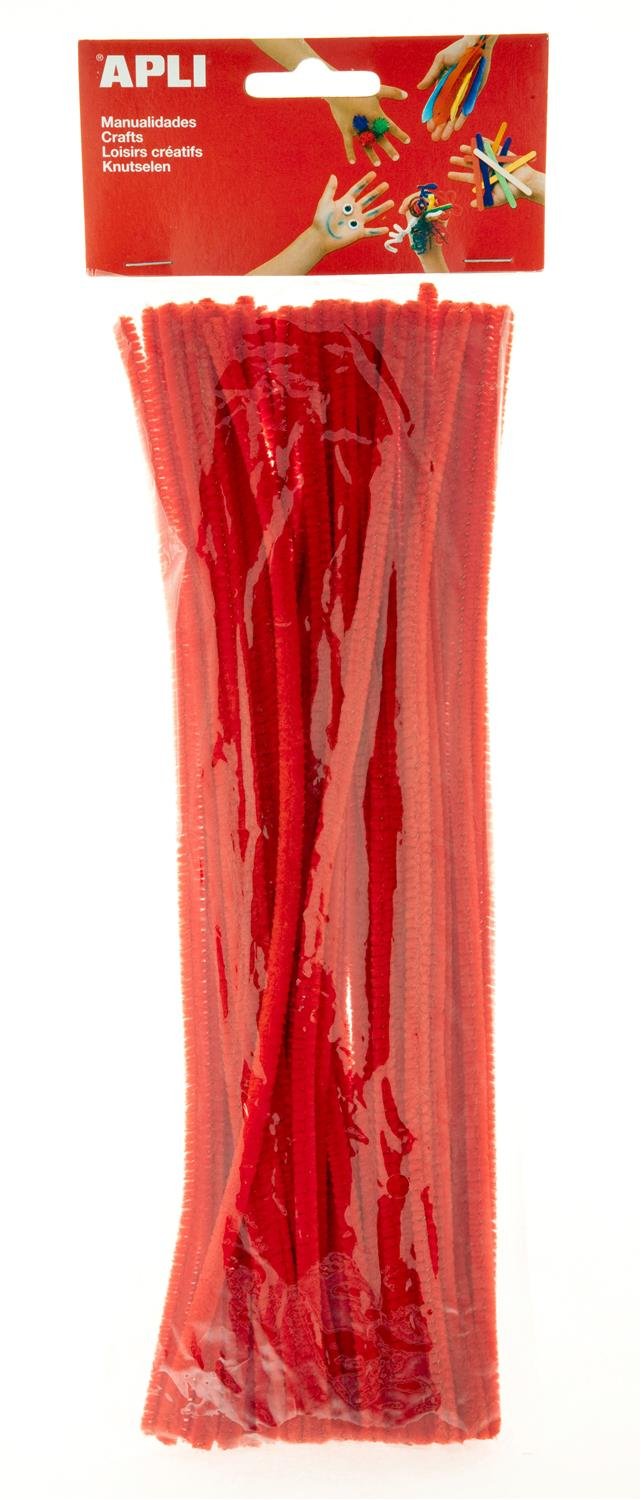APLI Kids 19369 – Bag of 15 Colossal Pipe Cleaners, Assorted Colours, Craft Material