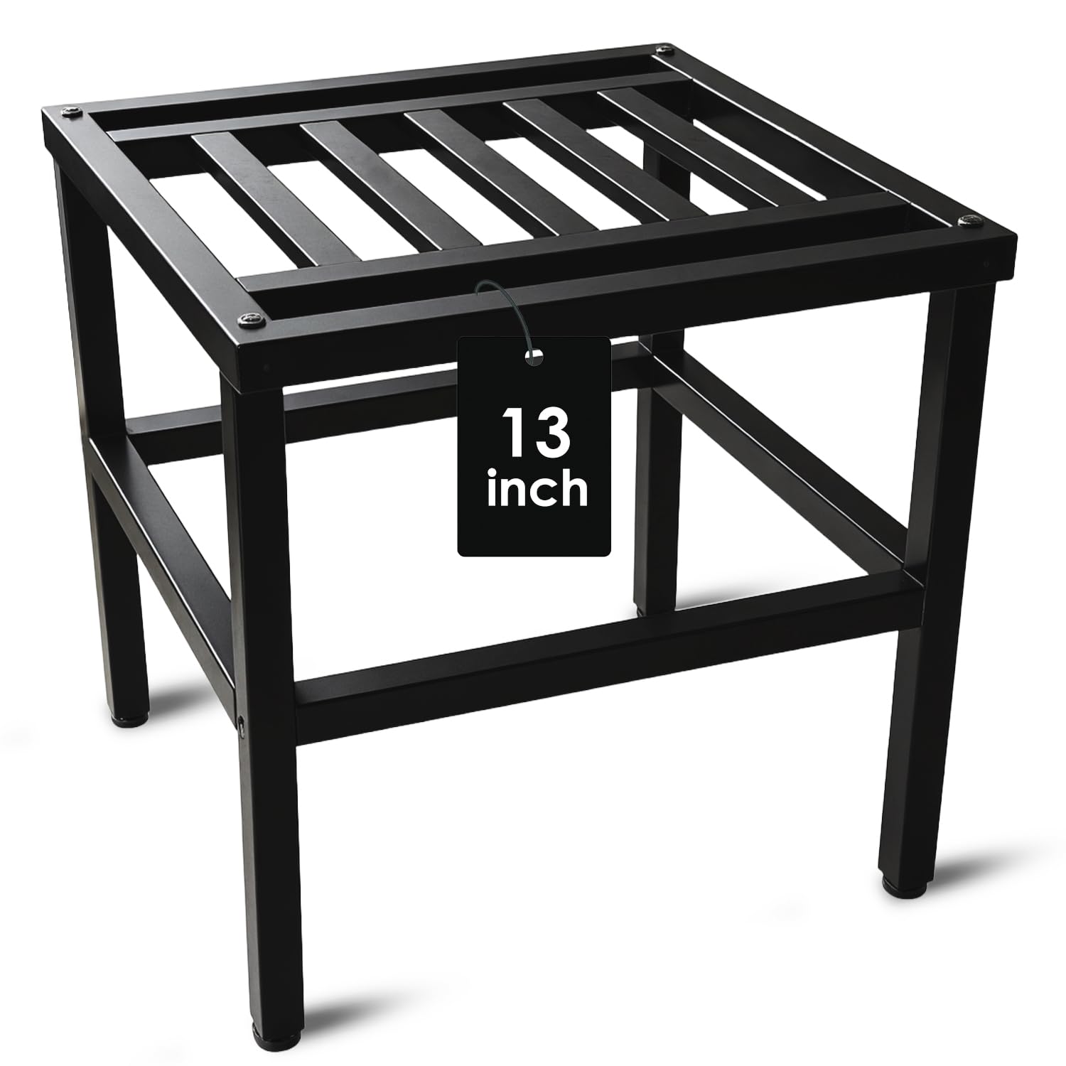 Metalowy stojak na rośliny, 33 cm, czarny, do dużych doniczek, do użytku wewnątrz i na zewnątrz, na taras, do ogrodu, 1 sztuka