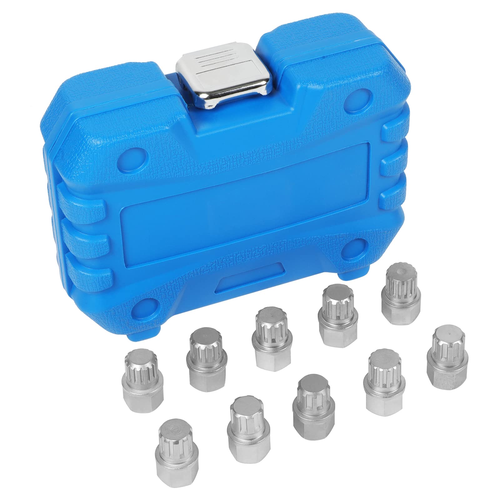PLAYOCCAR Wheel Lock Lug Nuts Remover Kit Compatible with BMW, 10pcs Automotive Wheel Anti-Theft Screws Key Socket Removal Tool Set