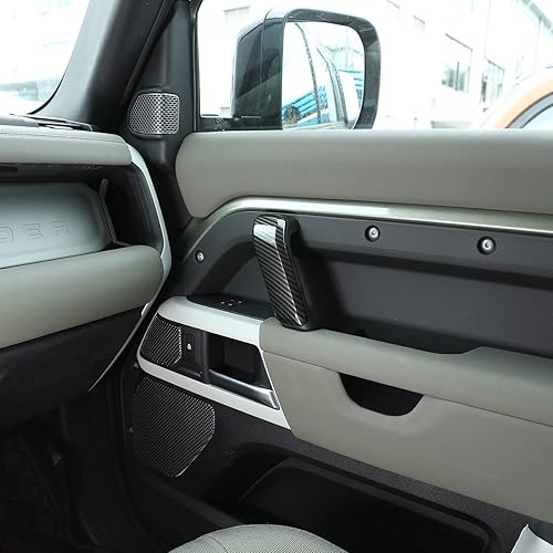 Miniatura 5 de YIWANG Panel de puertas interiores de fibra de carbono, para Land Rover Defender 90 2020-2022, accesorios de automóvil con volante a la izquierda
