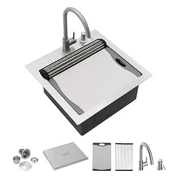 シギヤマ家具　FREED 120 SHINCHO COUNTER✨ Amazon.com: Kitchen Sink Drop in - TSIBOMU 20 x 16 Inch