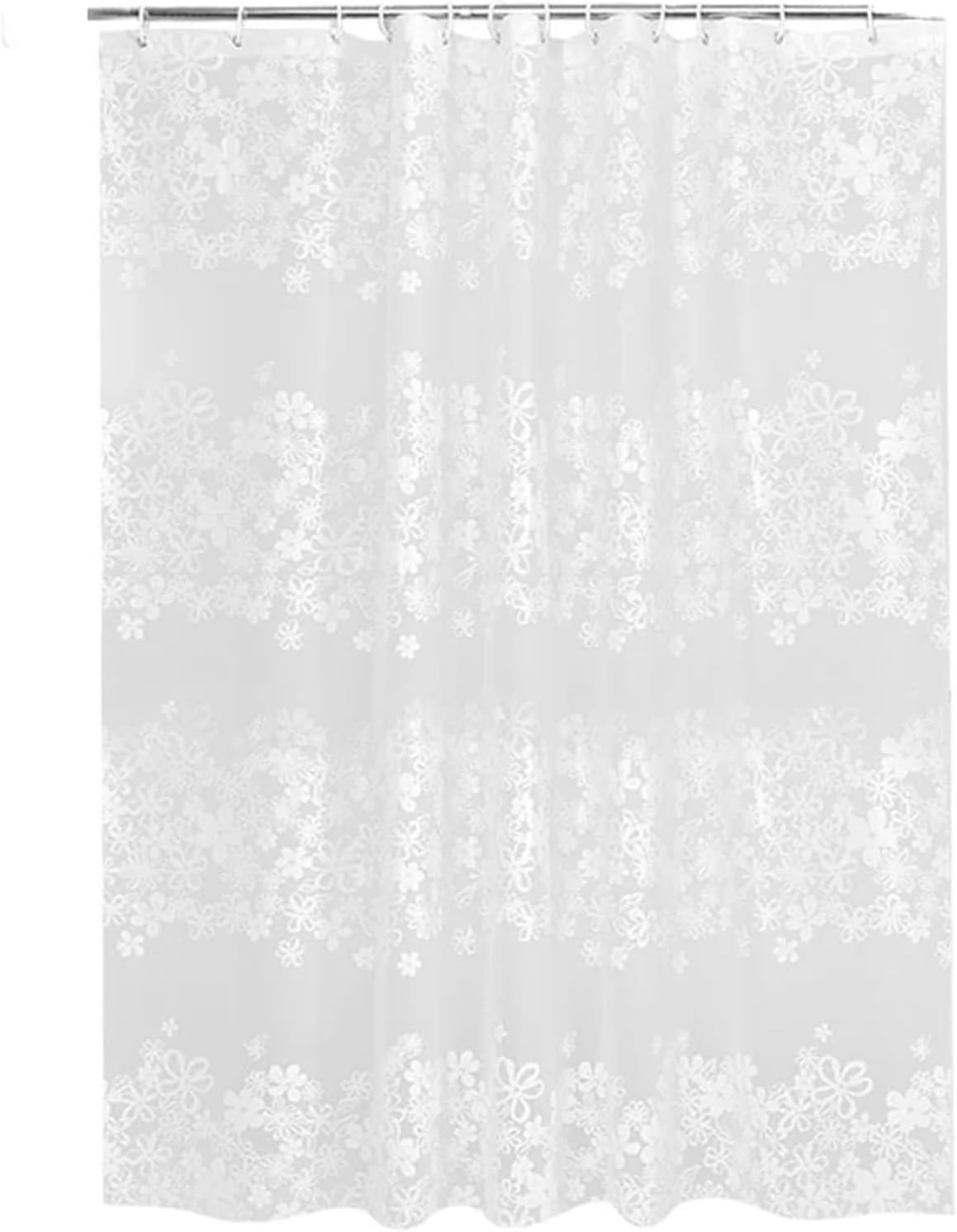 Shower Curtain Liner Flowers Shower Curtains Liner Waterproof PEVA Bath for Bathroom Bathtub Large Wide Bathing Cover(W300xH200cm)