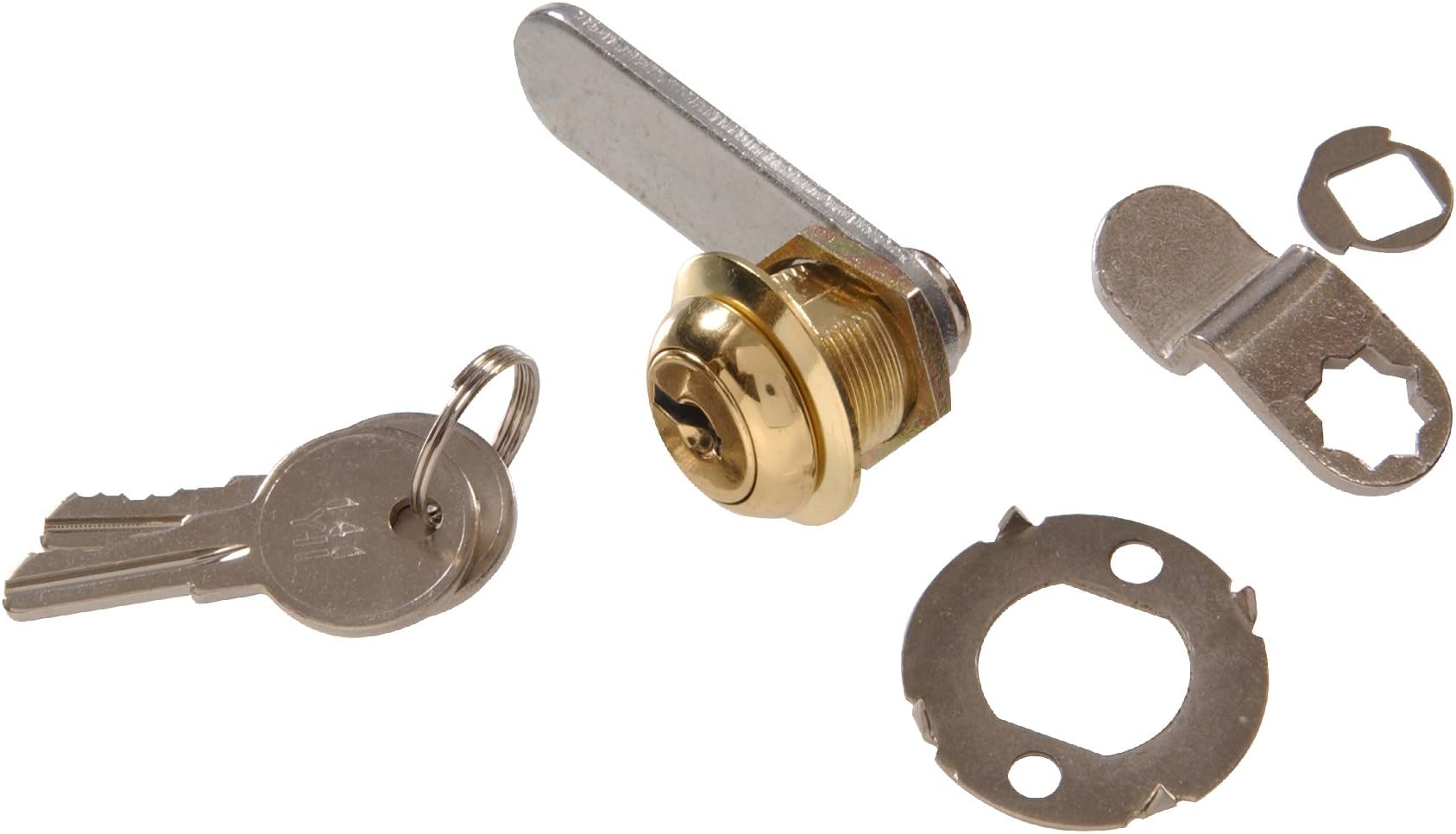 Hardware Essentials 853103 Keyed Alike Door and Utility Cam Door Locks Brass 1/2"