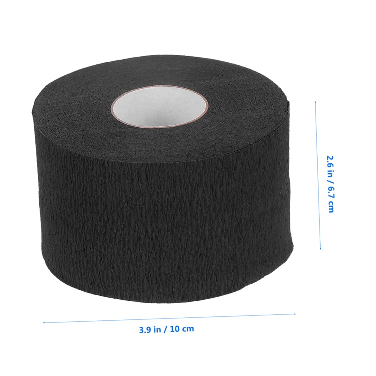 minkissy 6rolls Stretchy Barber Neck Strips Disposable Neck Paper for Hairdressing Salon Services and Hair Treatments Black Great Adhesion and Elasticity