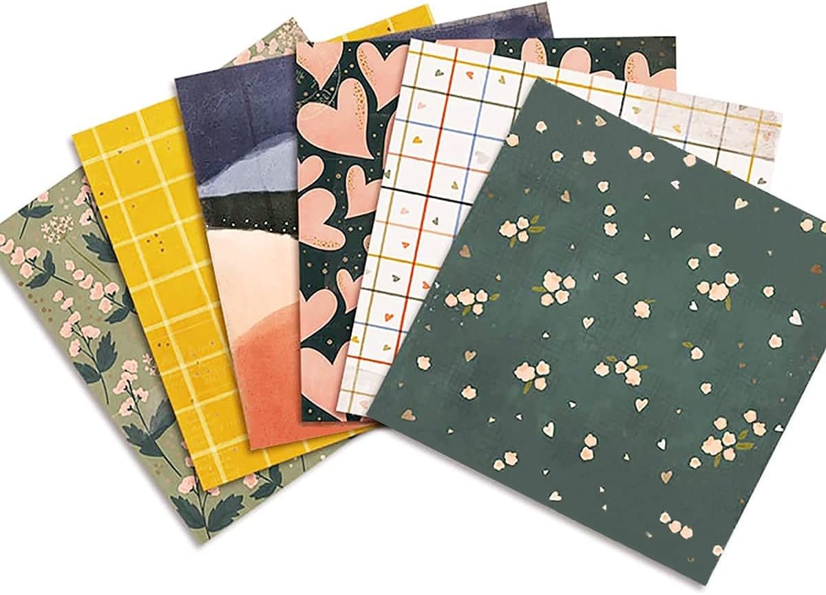 MCZLOG Scrapbook Paper Pad 6"X6" Garden Floral Patterned Paper, Cardstock Paper Decorative Craft Paper, Die-Cut Backgrounds Arts Paper, Designer Paper Pads, DIY Origami Decoupage Page-24 Sheets : Arts, Crafts & Sewing