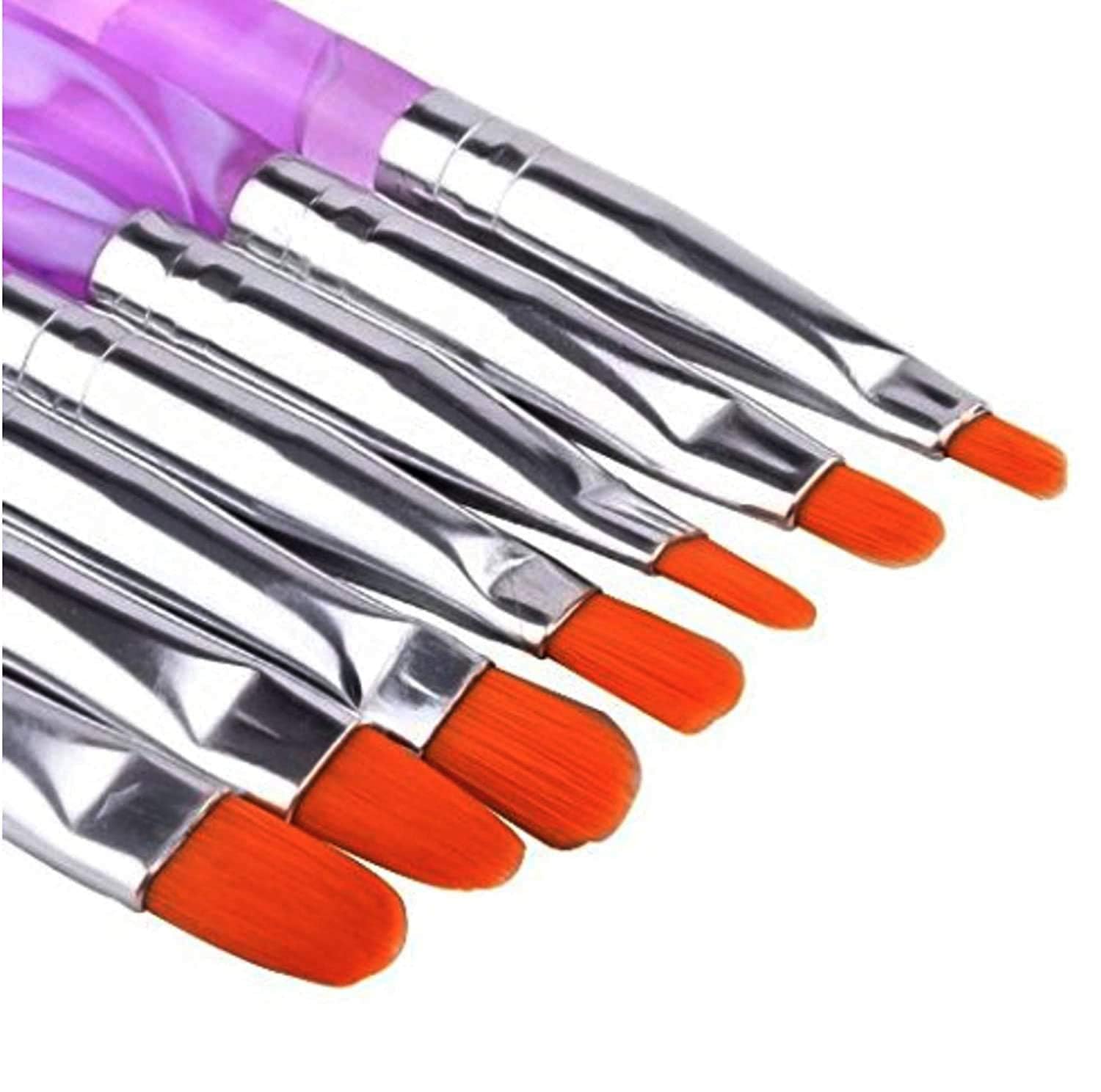 Amazon.com: ZXUY 7pc UV Acrylic Nail Art Tips Builder Brush Pen