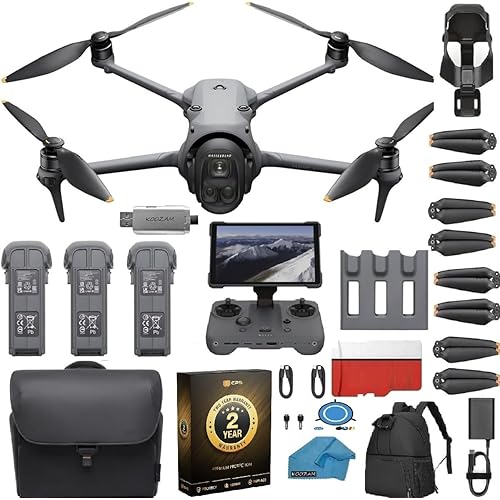DJI Mavic 4 Pro Creator Combo - Flagship Tri-Camera Drone with 100MP 4/3 CMOS Hasselblad Camera, RC Pro 2, 512GB Internal Storage, 51-Min Flight Time, 3 Batteries, 128GB SD, Backpack, 2-Year Warranty