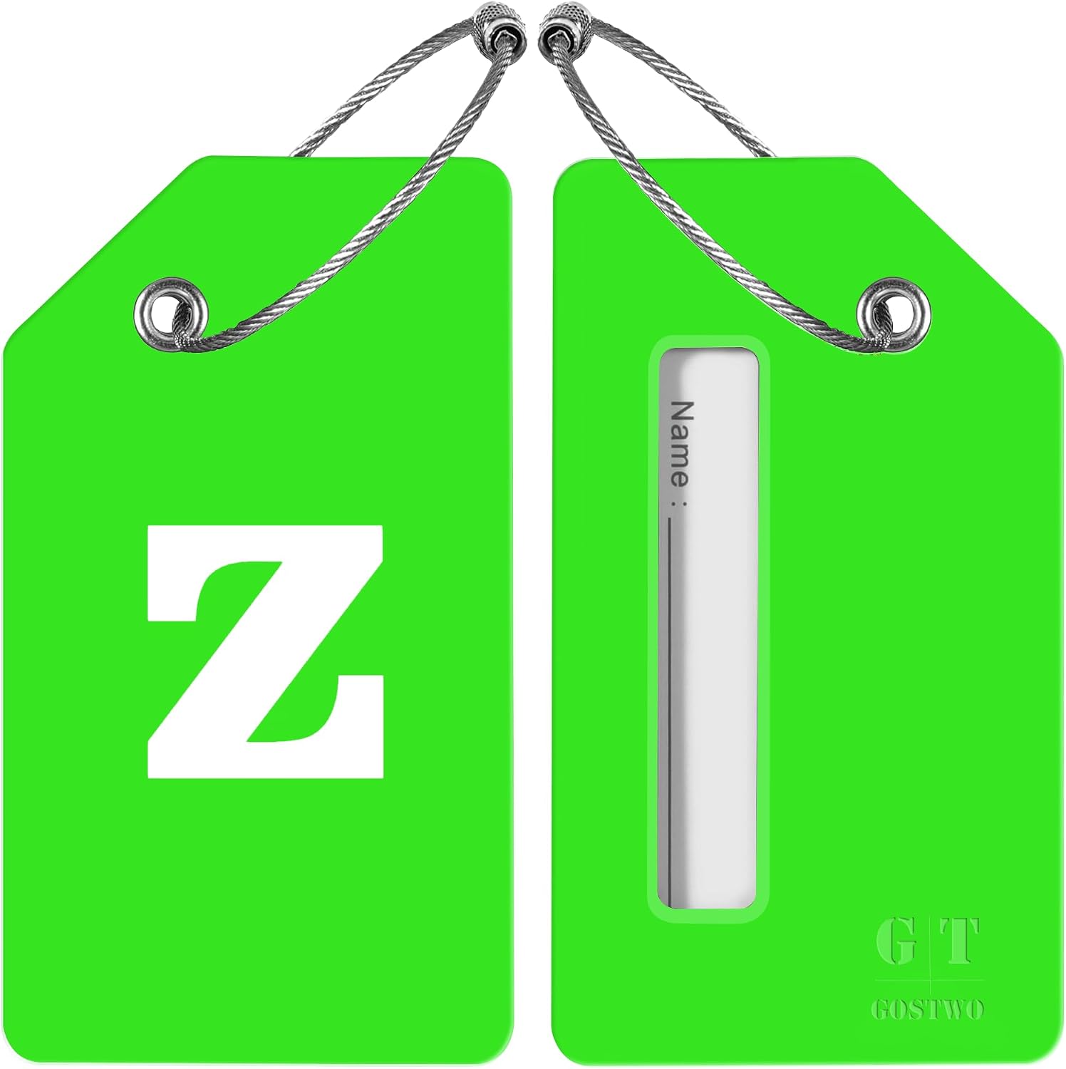 Gostwo 8 Pack Initial Luggage Tags for Suitcases Airplane Travel Essentials image 2