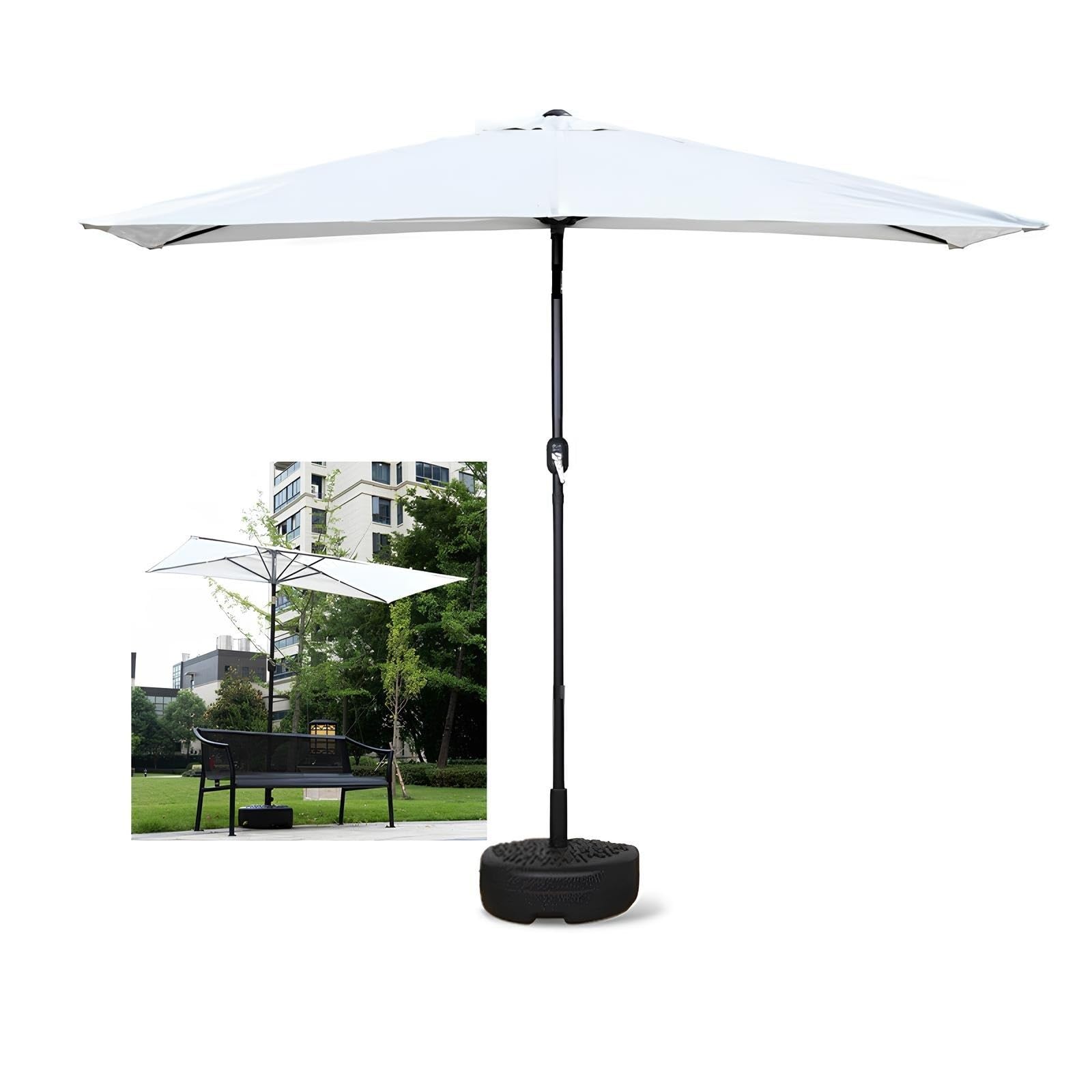 Parasol Surrella rectangular con manivela para patio y balcón 8