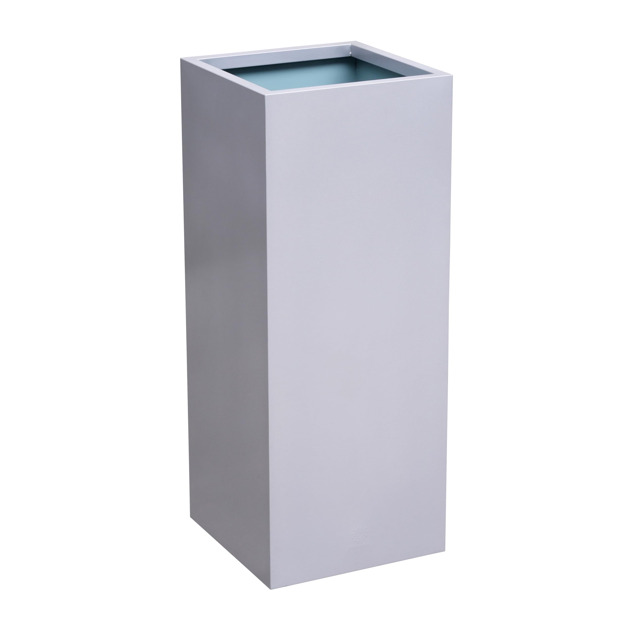 Primrose Zinc Galvanised Tall Rectangular Cube Planter Plant Pot in Silver 100cm x 40cm