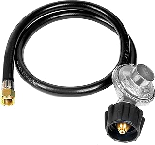 Gas Grill Regulator and Hose,Propane Hose with Regulator Replacement for Weber, Blackstone, Nexgrill, Fire Pit, Most LP Gas Grills (3ft)