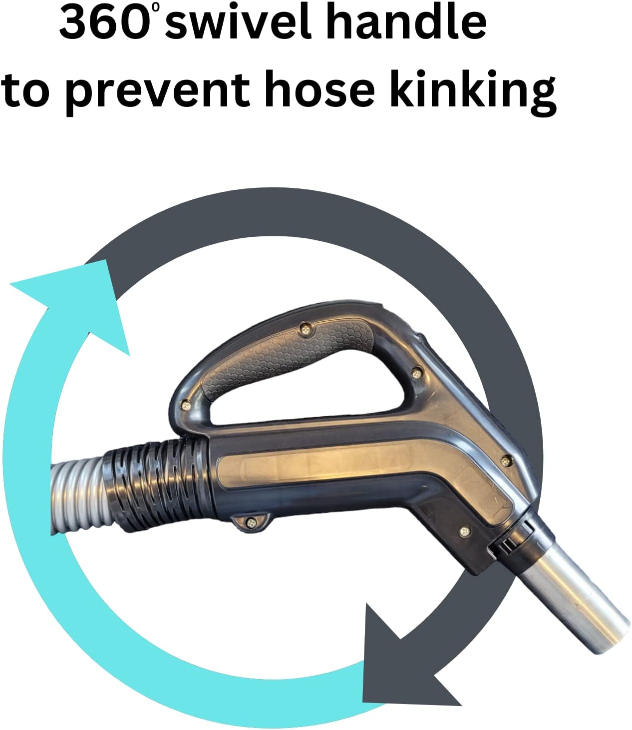 Superhose Universal Dual Voltage Central Vacuum Hose | Extra Long Central Vac Hose with Pigtail Plug, Direct Connect, and Low Voltage | Swivel Handle with 3-Way Switch | 37 Feet