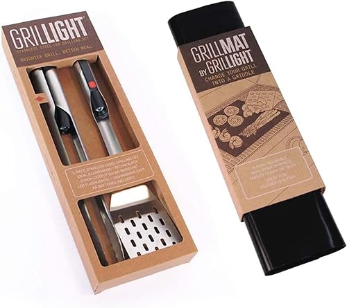 Miniatura 2 de Juego de espátula para parrilla ligera para parrilla, juego de regalo  Acero inoxidable de grado restaurante  Luz LED para asar en la oscuridad