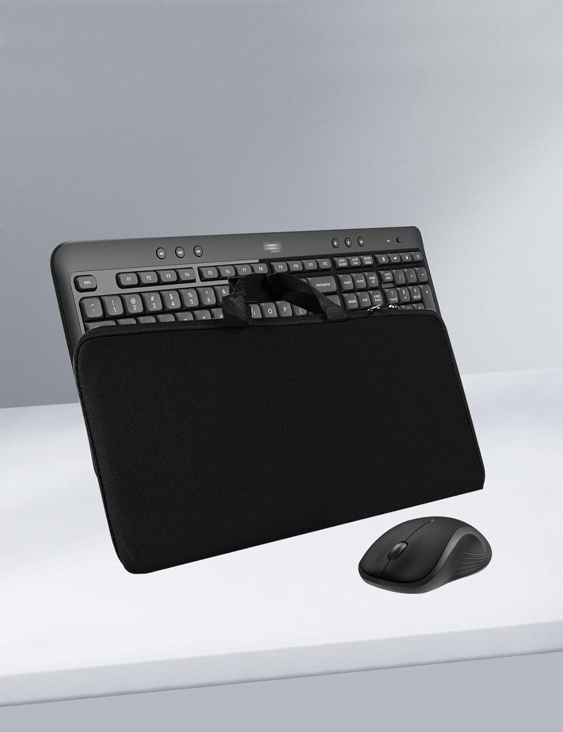 Portable Shockproof Waterproof Keyboard and Mouse Sleeve Protective Case for Logitech MK540/MK545 Advanced Wireless Keyboard & Mouse Combo; Black - Image 5