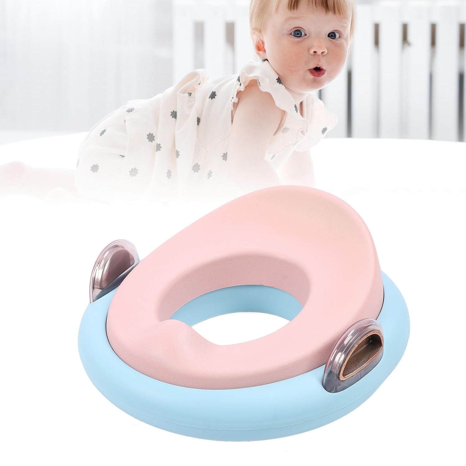 Potty Training Toilet Seat,Toilet Seat Toddler with Handles,Soft Travel Potty for Toddlers,Portable Potty,Toddler Toilet Seat Cushion,Toilet Potty for Kids Boys Girls