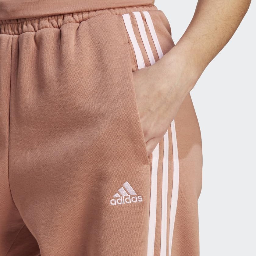 Adidas Essentials 3-Stripes Open Hem Fleece Pants4