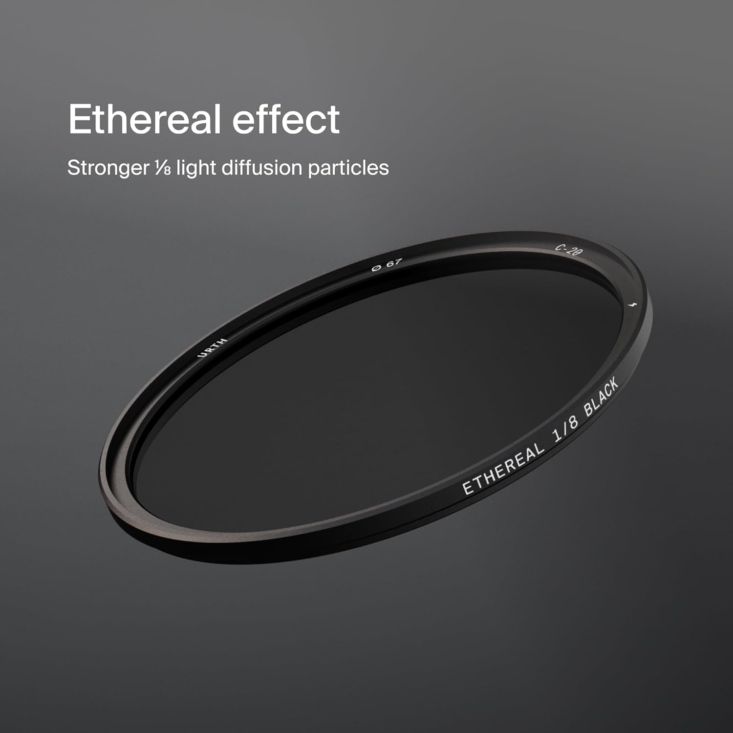 Urth 77mm Magnetic Ethereal Black Mist ⅛ Diffusion Lens Filter (Plus+) - Cinematic Effect, 20-Layer Nano-Coated Light Dispersing Particles