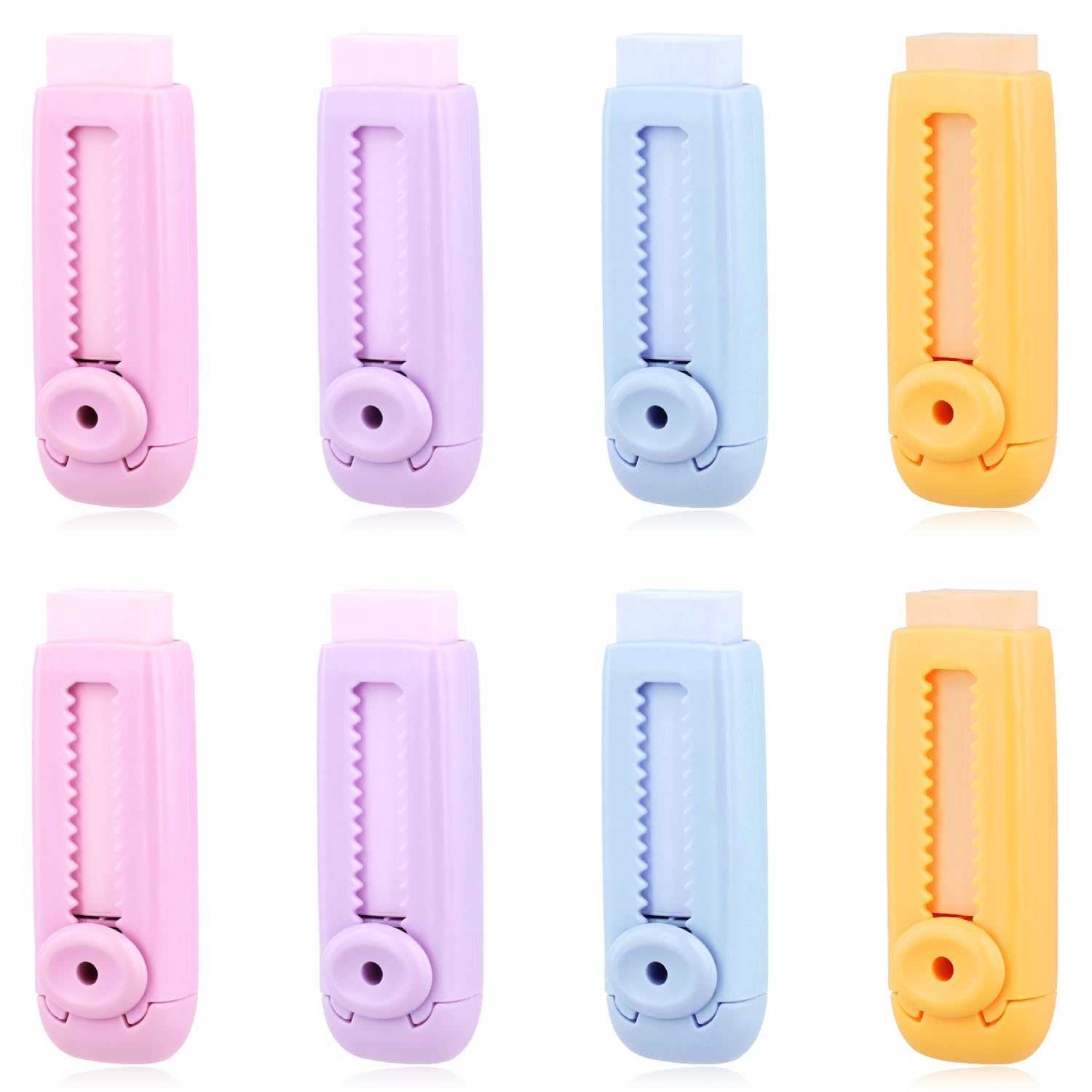 Gomme push pull à conception dynamique rétractable 4 couleurs - 7