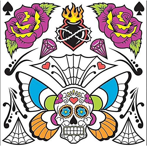 Maquillage Tatouage Body and Chest Day of the Dead Forum Kit Adulte Éphémère
